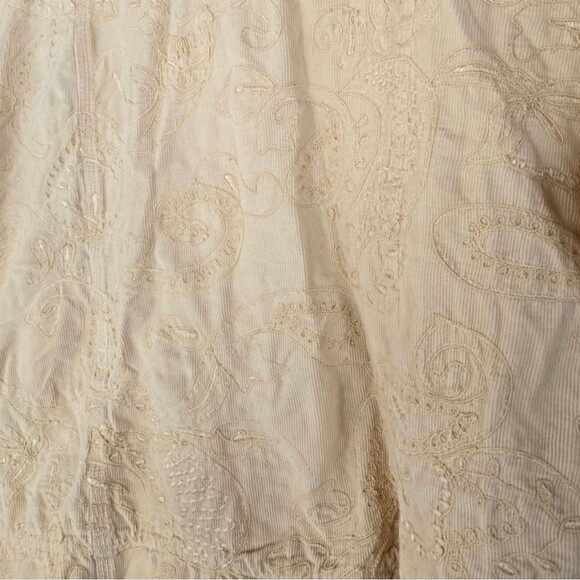 Chicos Embroidery Corduroy Jacket Size 3 Yellow - Picture 8 of 12